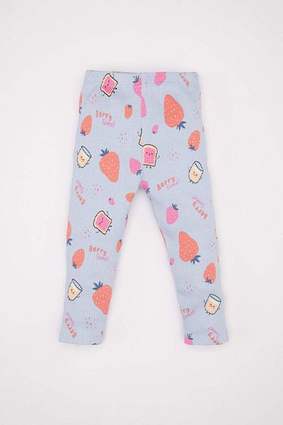 DeFacto Corded Short Sleeve Baby Girl Pajama Set - Patterned, C3477a524sm