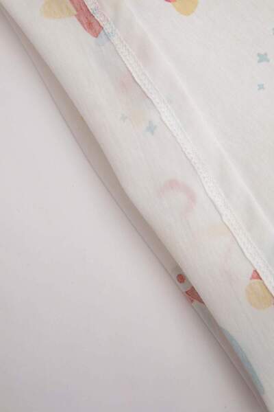 DeFacto Baby Boy Pajamas Set - Combed Cotton Print, Short Sleeve, Top Elastic Waist, Long Bottom C3521A524Sm