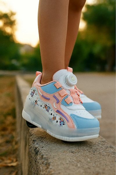 minibonito Children's Lighted Shoes with Skateboards - Lighted Skateboard Shoes - Skateboarding Shoes