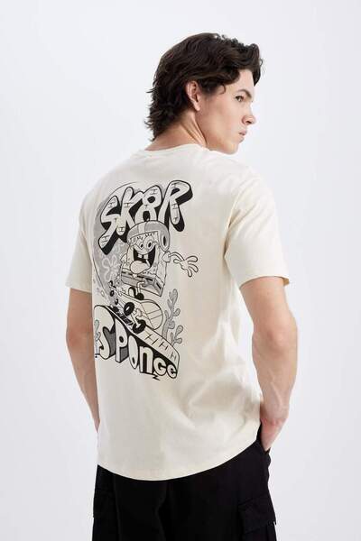 DeFacto Μπλουζάκι με κοντό μανίκι SpongeBob Regular Fit Crew C5997AX24HS