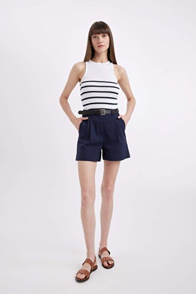 DeFacto Šortky s vysokým pasem a krátkými nohavičkami D2603ax24sm