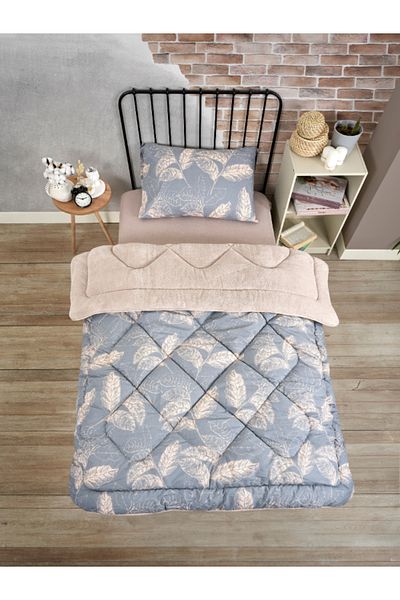 Sudemhome Single Double Sided Luxury Welsoft Elite Quilt Soft Fleece Quilt and Pillowcase Arina Beige