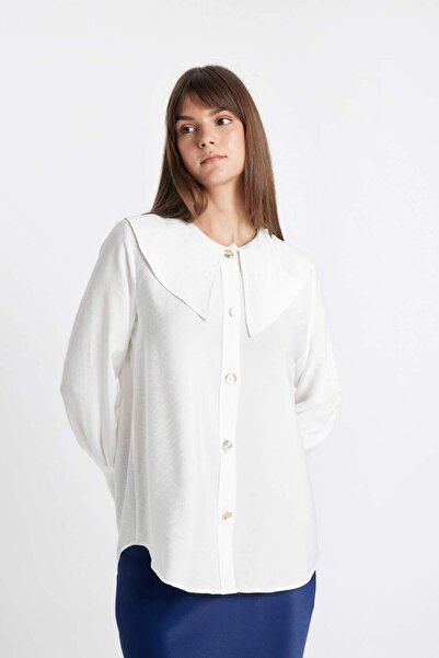 DeFacto Relax Fit Uzun Kollu Gömlek Tunik C9695AX24HS