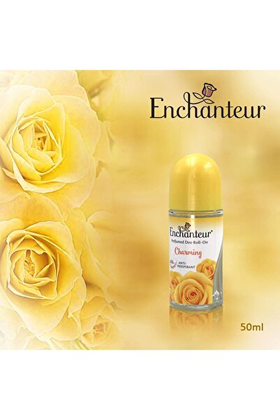 ENCHANTEUR Charming Perfumed Deo Roll On 50ml – Long-Lasting Floral Fragrance