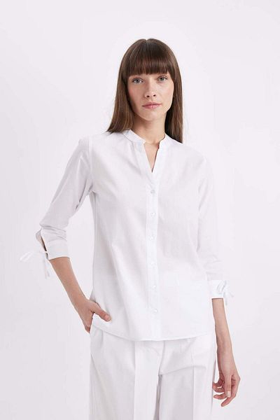 DeFacto Terry Cotton Long Sleeve Regular Fit Crew Neck Shirt - D4629AX24HS