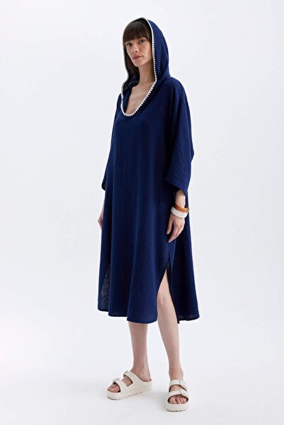 DeFacto Hooded Cotton Beach Midi Dress-Fall in Love C4932Ax24Hs