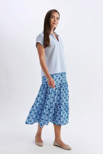 DeFacto Patterned Aerobin Midi Skirt C4411Ax24Sm