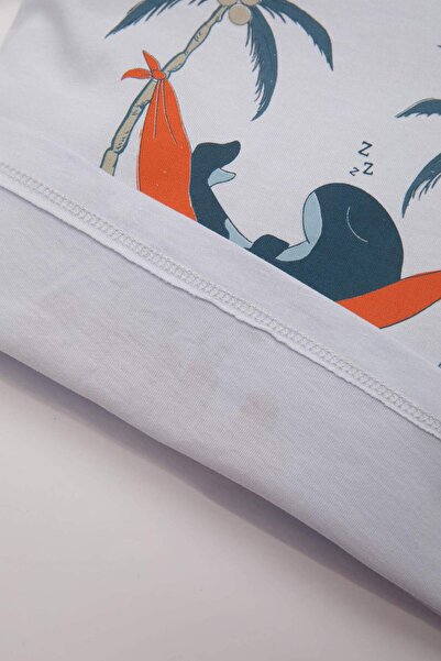 DeFacto Erkek Bebek Pijama Takımı Penye Baskılı Kısa Kollu Üst Şort C5194A524HS