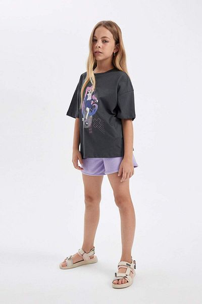 DeFacto Waffle Patterned Girl's Shorts - D0903A824HS