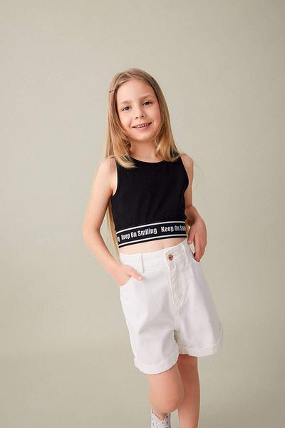 DeFacto Tricou pentru fete cu gât crew - C4719A824SM
