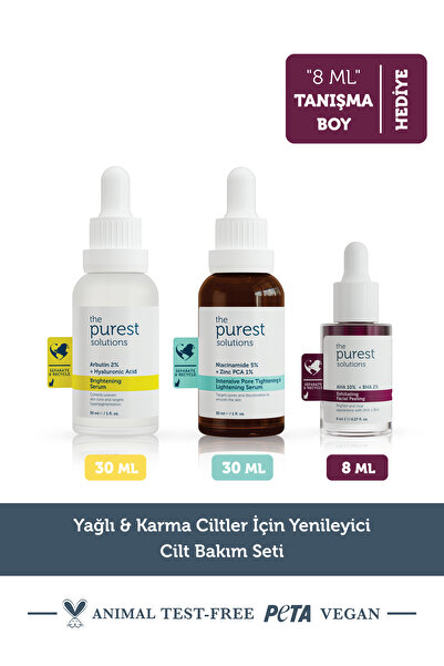 The Purest Solutions Yağlı & Karma Ciltler İçin Yenileyici Cilt Bakım Seti