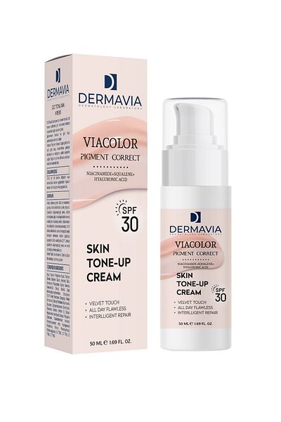 Dermavia Viacolor Pigment Correct Spf +30 Skin Toning Cream Effective All Day