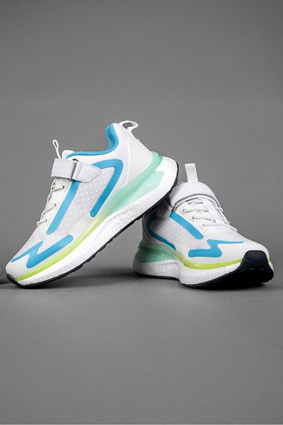 Vicco Boy's Yukon Model Lightweight White Phylon Sneakers