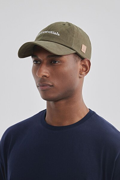 Nordbron Unisex Veneto Haki Nakış Detaylı Pamuklu Iç Astar Kap Şapka Konforlu Terletmez Life Essentials