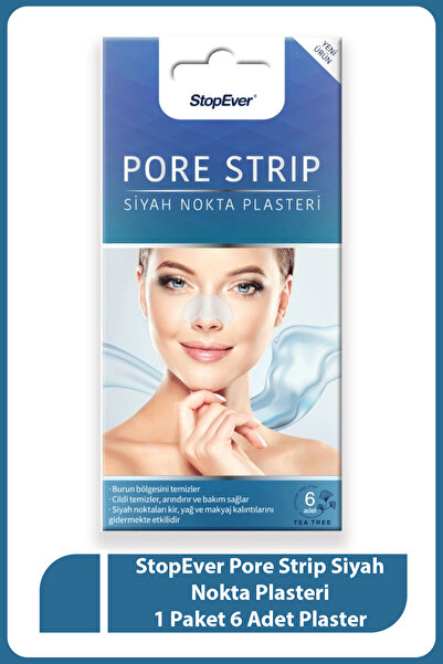 StopEver Pore Strip Siyah Nokta Plasteri 1 Paket 6 Adet Plaster