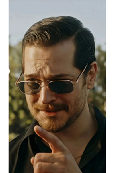 BluePepper نظارات شمسية EŞREF موديل واحد بمقبض أسود - زجاج أسود - حماية من ال...