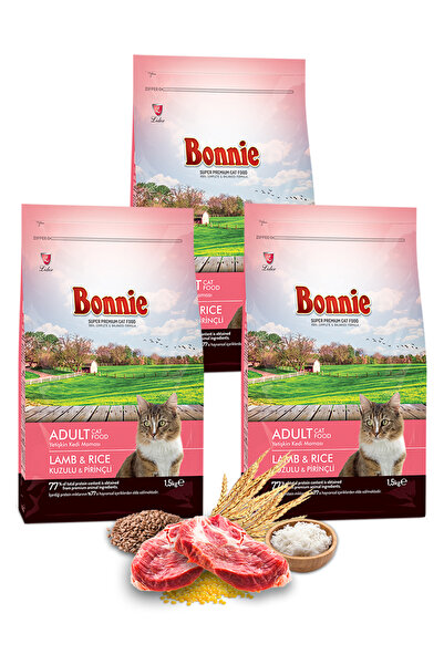 Bonnie Kuzu Etli Prinçli Yetişkin Kedi Maması 1,5 Kg X 3 Adet
