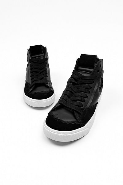 Nstil Casual Women's Black Sneaker Lace-Up Serrated Sole Suede Mesh Detailed Walking Sports Basket Shoes 08