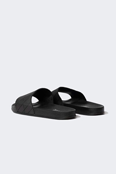 DeFacto Ανδρικές παντόφλες από συνθετικό δέρμα - Επίπεδη σόλα C9145AX24HS