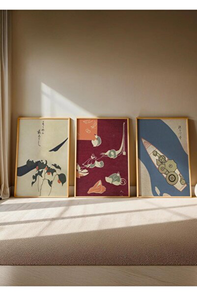 Push Studio The Ōyō Collection - Çerçevesiz Poster Seti - Japon Eskiz Poster Seti (3'LÜ)