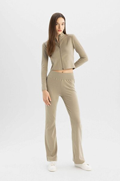 DeFacto Coool Flare Fit Ribana Basic Φούτερ D0651AX24SP