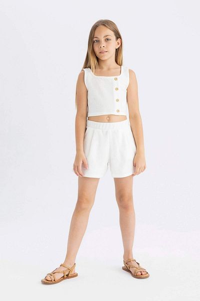 DeFacto Sleeveless Blouse and Shorts Set for Girls - D0422a824hs