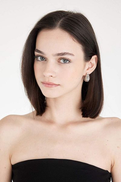 DeFacto Women's Silver Earrings C8944AXNS