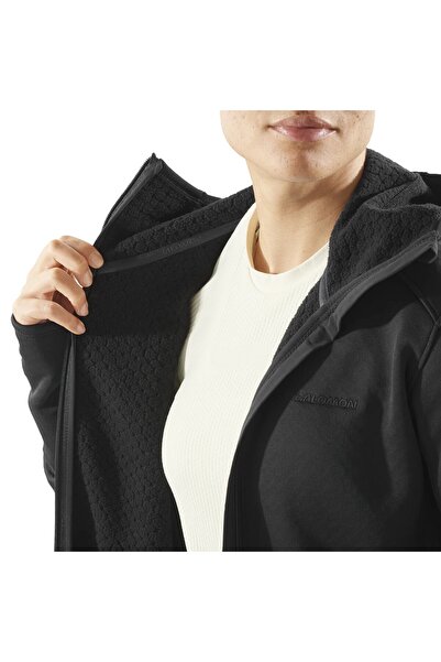 Salomon Sntial Midfleece Fz Hd Women Black Fleece Women Fleece Lc2293600