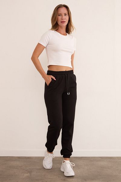 Fulla Moda Pantaloni de sport cu talie și picioare elastice