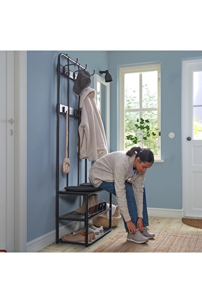 IKEA portmanto, siyah, 190x35x79 cm