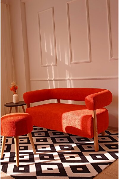 MELLMOD SWEET MOD İKİLİ KOLTUK bukle turuncu