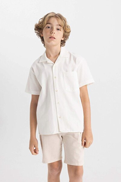 DeFacto Boy's Linen Look Shorts D1513A824Hs