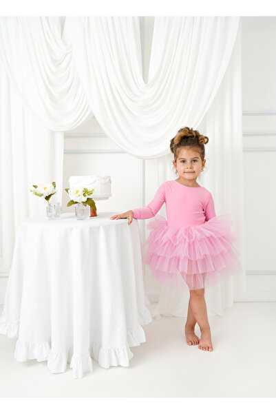 My Baby By Merry فستان راقصة الباليه منفوش بتفاصيل زهرية للفتيات الصغيرات بال...