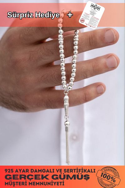 OSMANLI GÜMÜŞ Silver Rosary Flat Globe Small Size 18gr