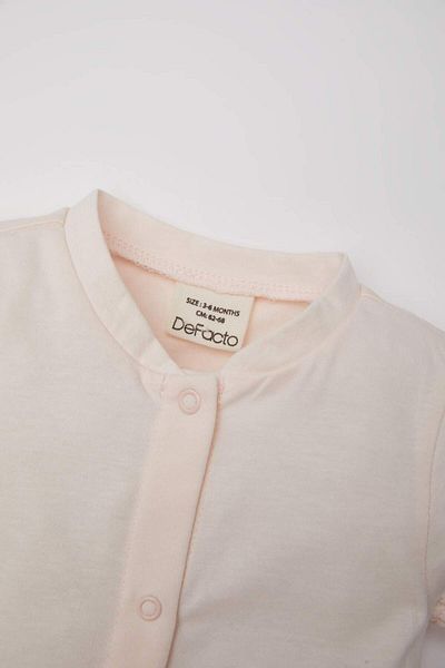 DeFacto Short Sleeve Combed Jumpsuit for Newborn Baby Girl - D2770A524SM