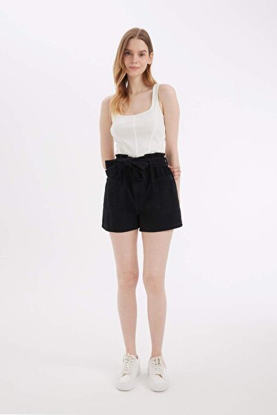DeFacto Paperbag Yüksek Bel Jean Şort C2450AX24HS