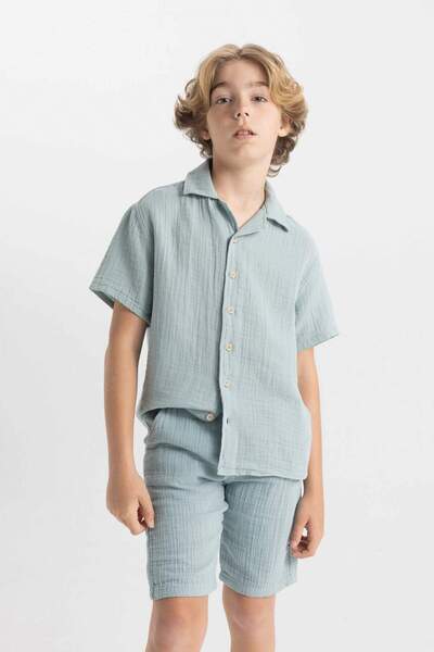 DeFacto Erkek Çocuk Müslin Şort Z5370A624HS