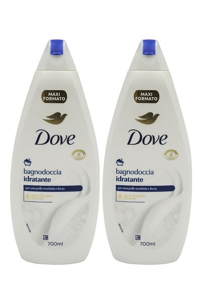 Dove Gel de duș hidratant pentru baie și duș, 700 ml x 2 buc.