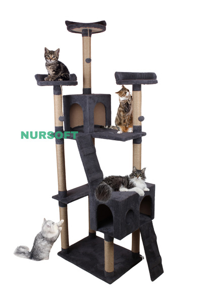 Nursoft Cat City Yeni Rezidans Kedi Oyun Evi Ve Tırmalama