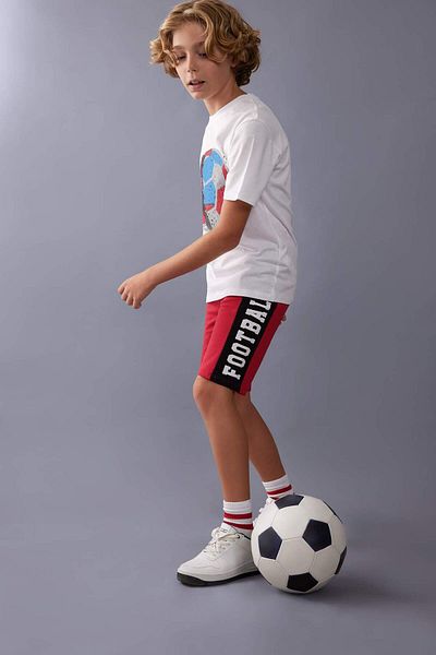 DeFacto Boy's Short Sleeve Crew Neck T-Shirt - C6501A824HS