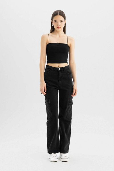 DeFacto Coool Fitted Ribbed Camisole Slim Strap Undershirt D1382Ax24Sm