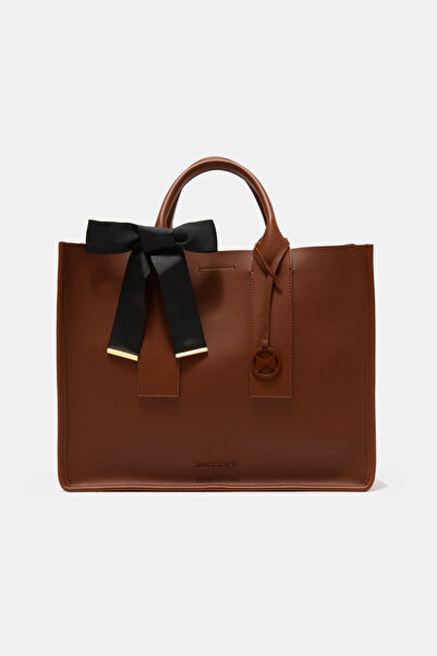 Black Ribbon Kadın Çanta Pure Maxi Boy Aksesuarlı Büyük Kadın El Çantası - Ma...