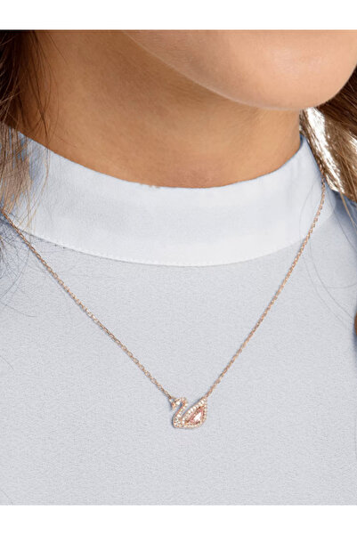 ZYRA JEWELRY Kadın Kolye Dazzling Swan:Necklace Czmo/Ros 5469989 ZY00224