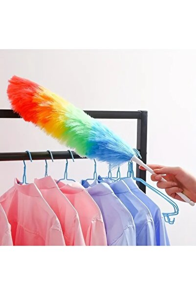 MG HOME قطعة واحدة من جهاز التقاط الغبار المضاد للكهرباء الساكنة - فرشاة شرابة قابلة للانحناء، سيارة تجميع شعيرات الريش