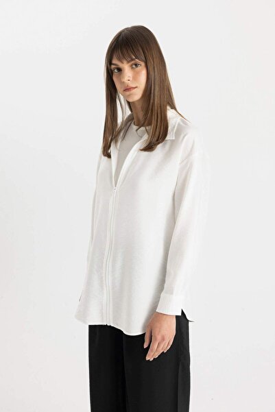 DeFacto Relaxed Fit Long Sleeve Tunic Shirt - C8855AX24SM