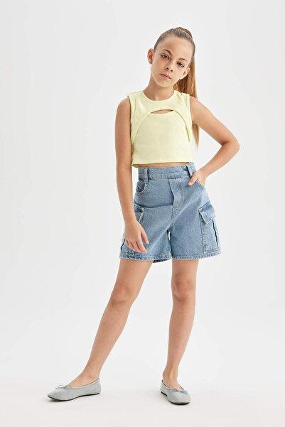 DeFacto Κοριτσίστικο Jean Shorts Cargo C5226A824SM