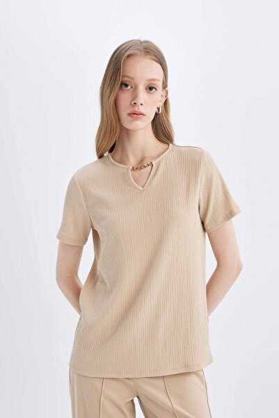 DeFacto Μπλουζάκι με κοντό μανίκι με κανονική εφαρμογή C1872AX24SP