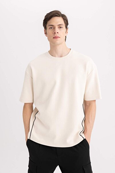 DeFacto Crew Neck Oversize T-Shirt - Short Sleeve B6856AX24SP
