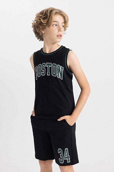 DeFacto Printed Athlete and Shorts 2 Piece Set for Boys - C2185a8bk81mc