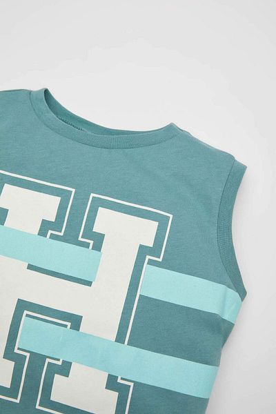 DeFacto Baby Boy Printed Crew Neck Undershirt - C1359A524HS